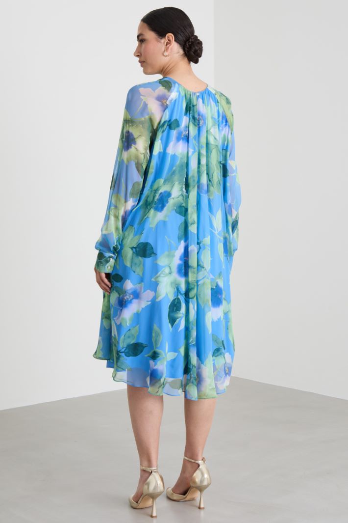 Georgette dress with sash Intrend - 3