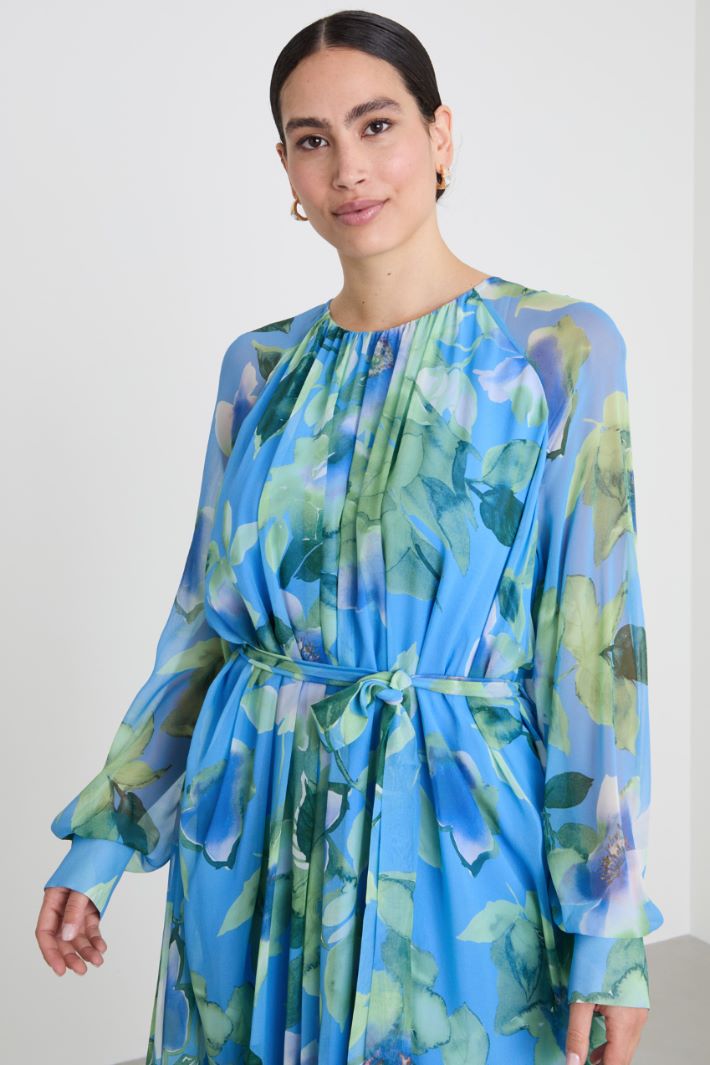 Georgette dress with sash Intrend - 2