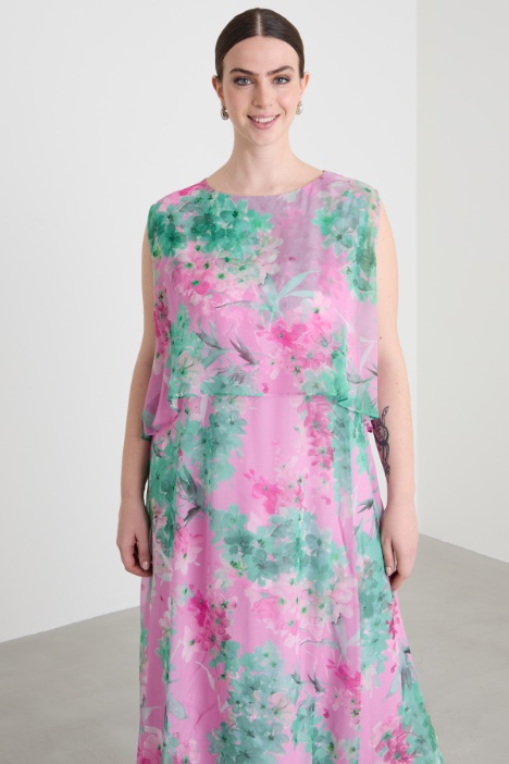 Abito longuette in georgette