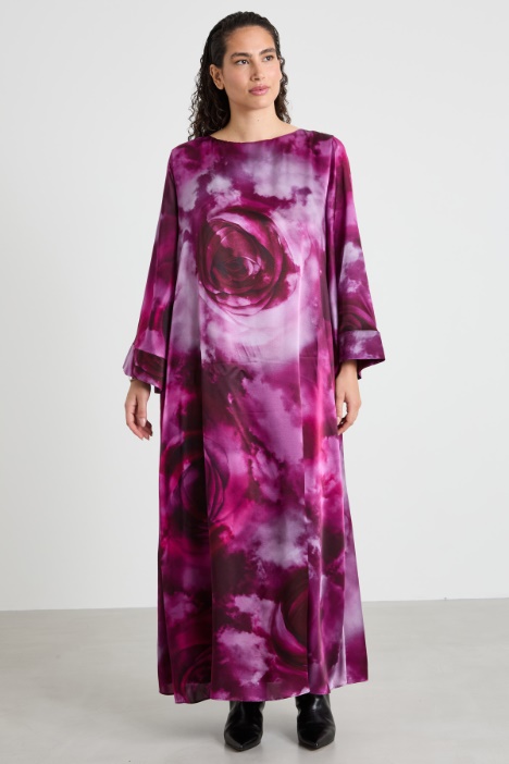 Abito over in raso di seta