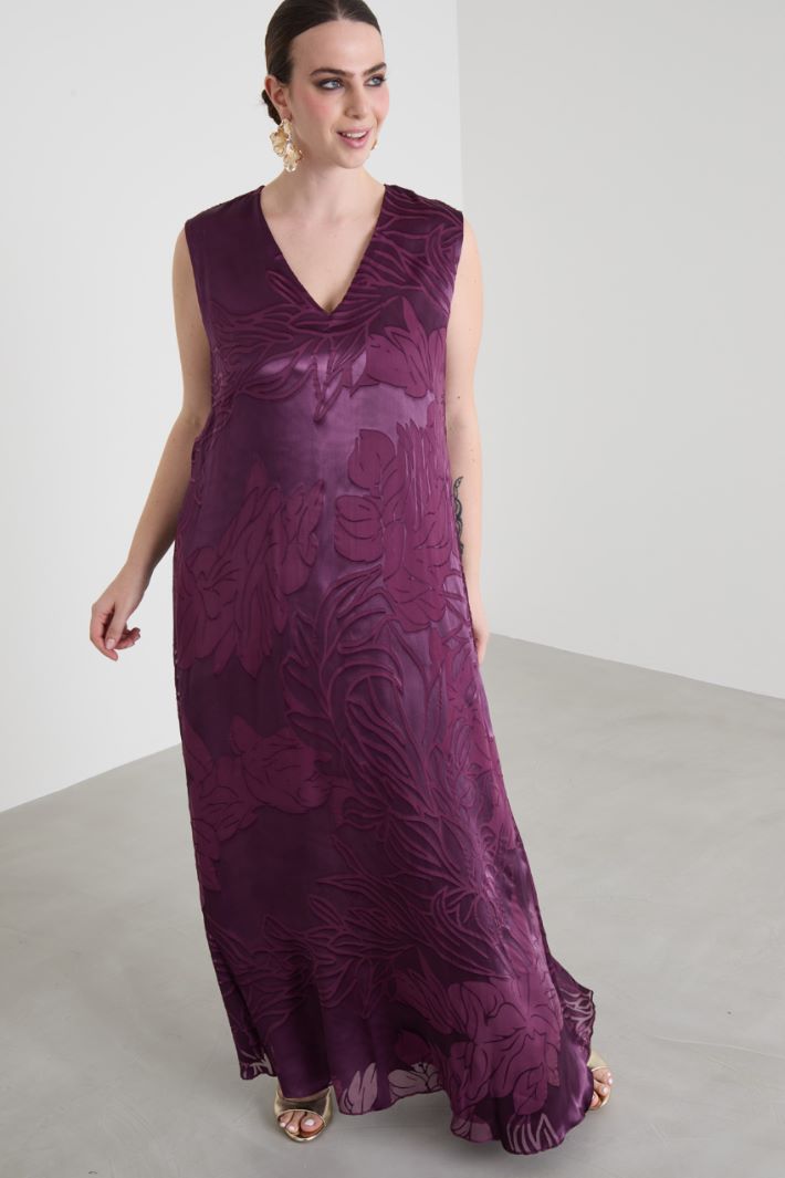 Devoré silk satin dress Intrend - 2
