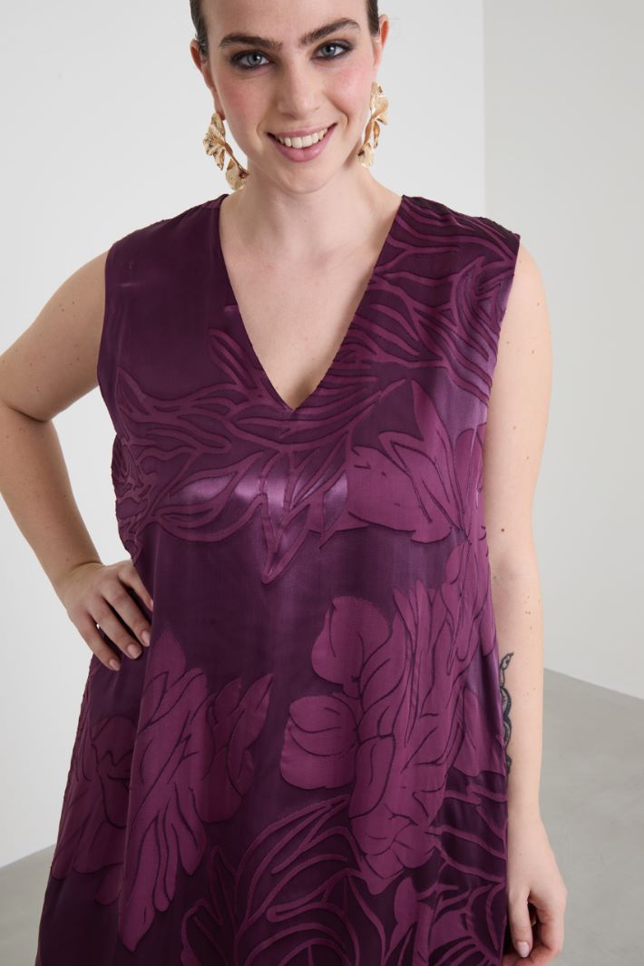 Devoré silk satin dress Intrend - 4