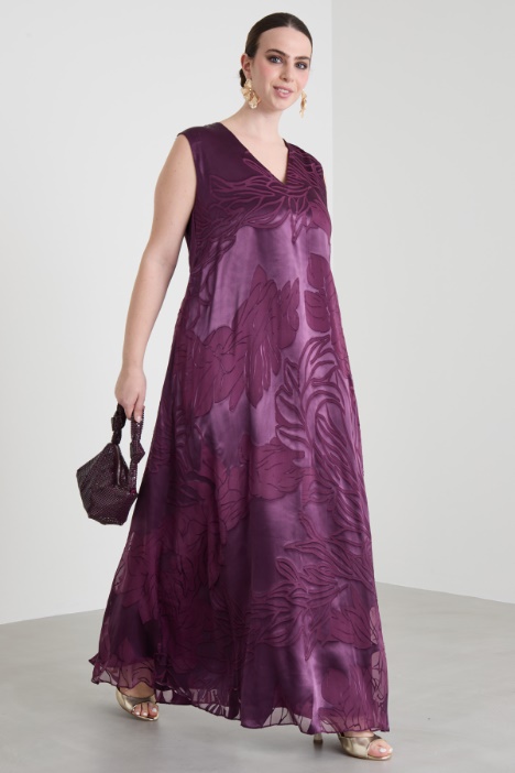 Devoré silk satin dress Intrend