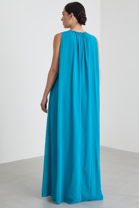 Abito lungo in crépe