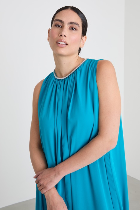 Abito lungo in crépe