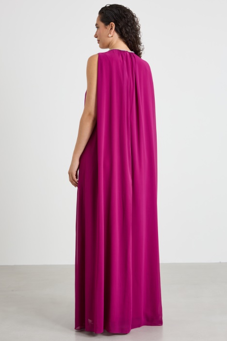 Abito lungo in crépe