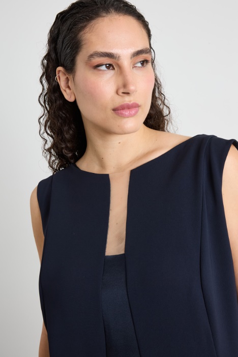 Abito midi in crépe