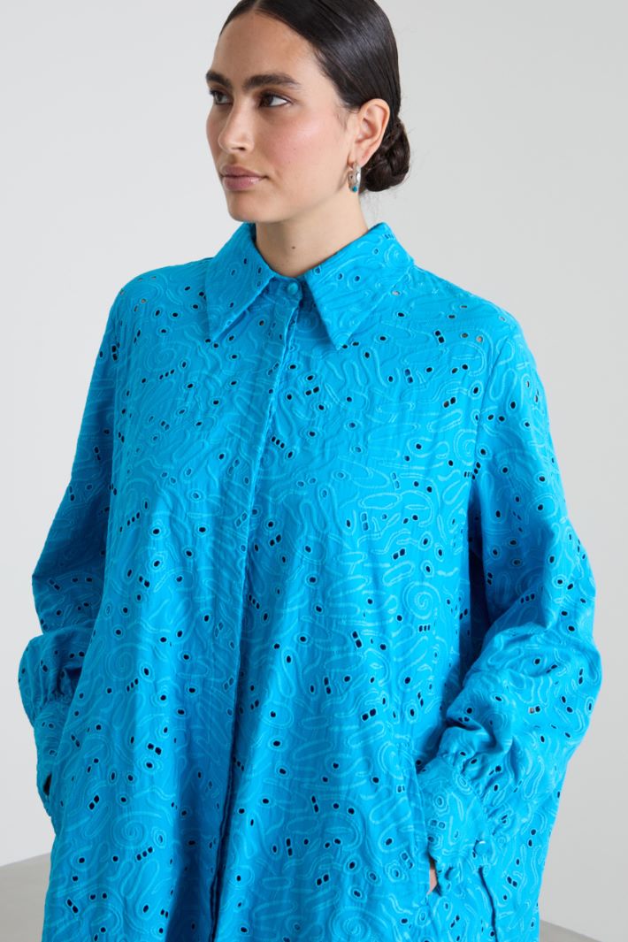Broderie anglaise poplin dress Intrend - 4