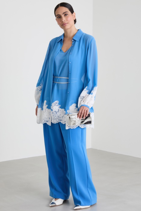 Georgette and lace shirt  Intrend