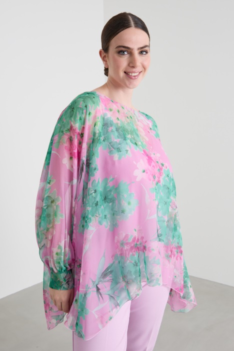 Casacca in georgette di seta