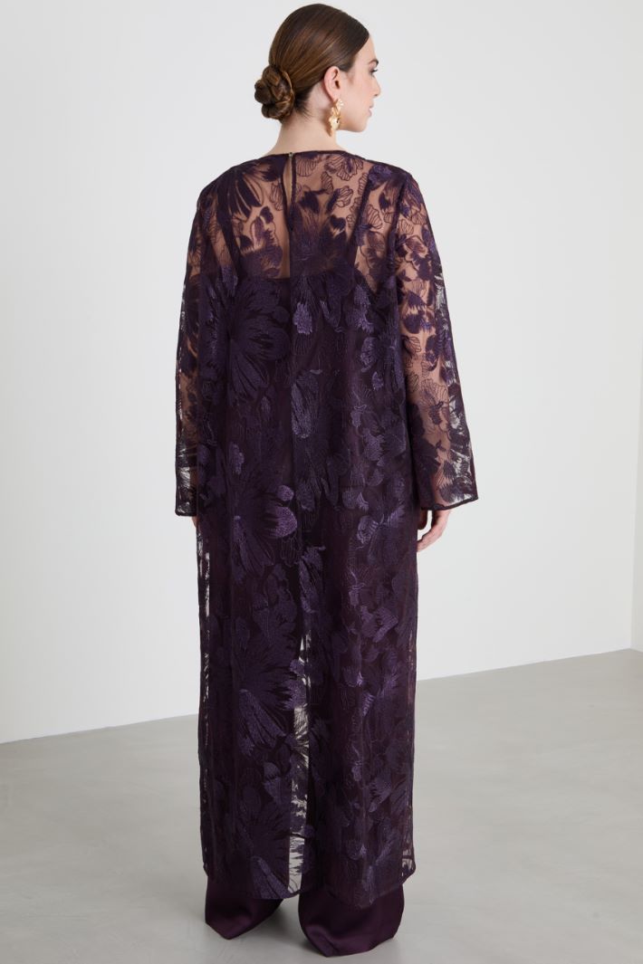 Casacca lunga in tulle con ricami Intrend - 4