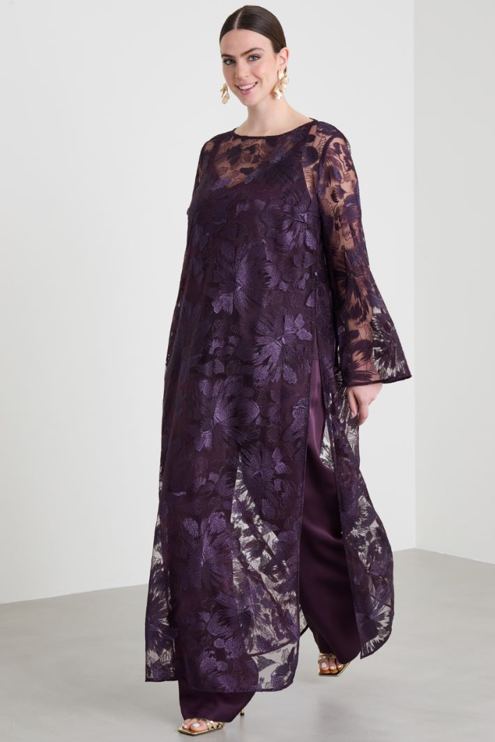 Casacca lunga in tulle con ricami Intrend - 2