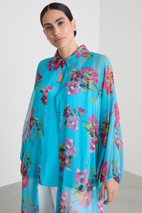 Casacca lunga in georgette