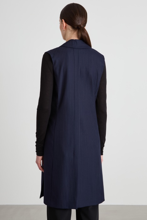 Gilet lungo monopetto