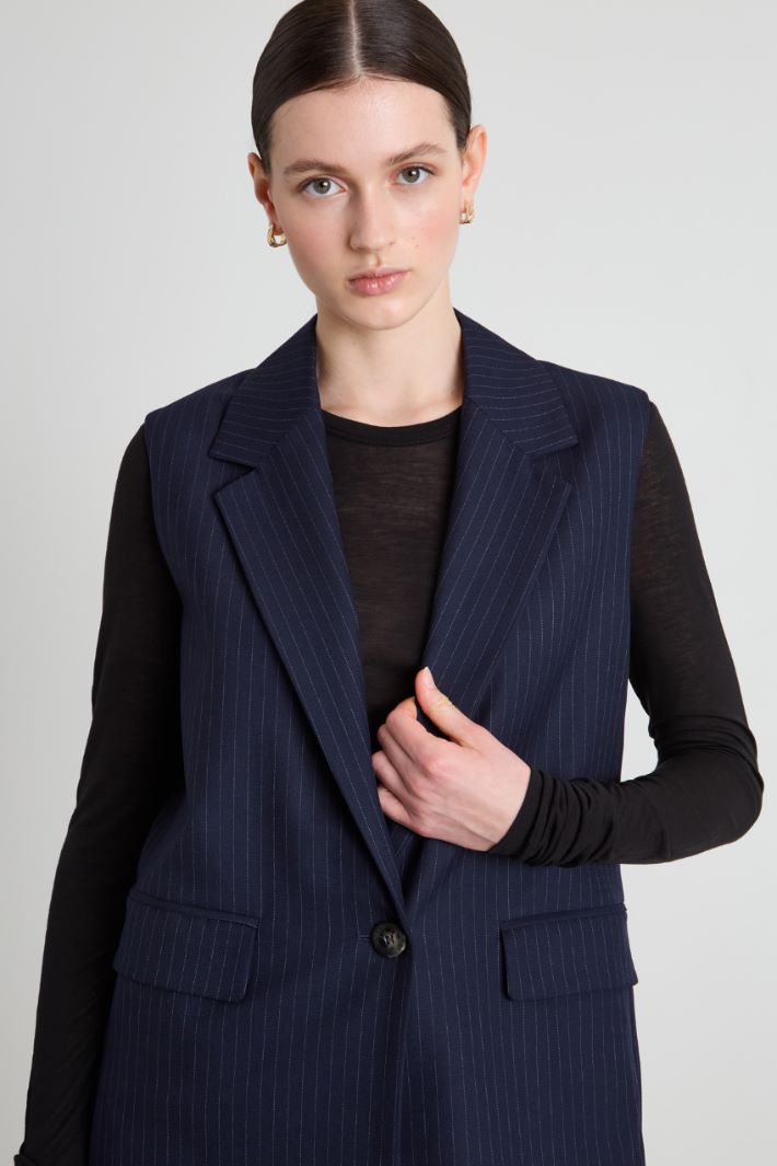 Single-breasted long gilet Intrend - 4