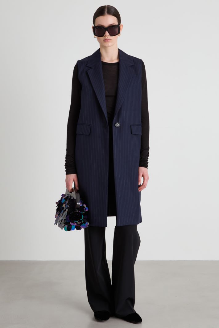 Single-breasted long gilet Intrend - 3