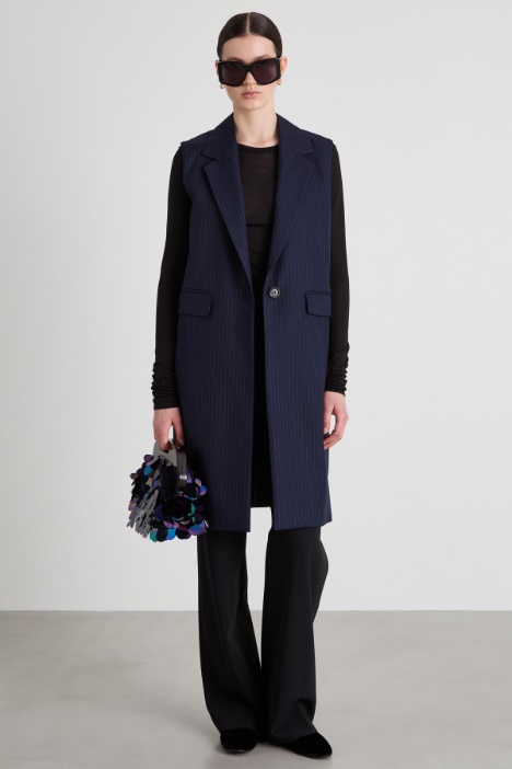 Single-breasted long gilet Intrend