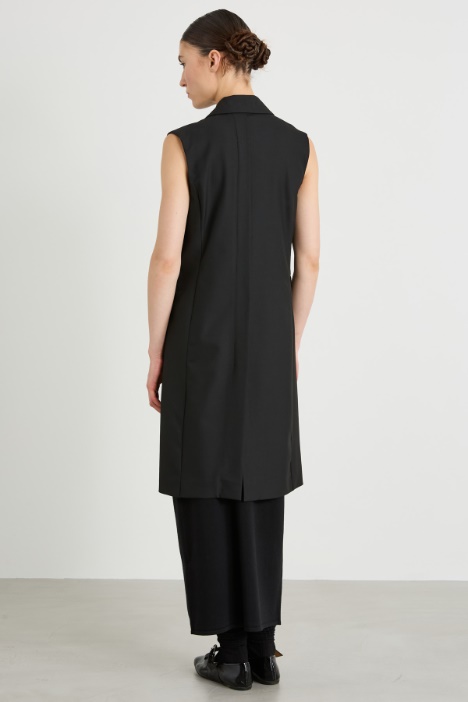 Gilet lungo monopetto