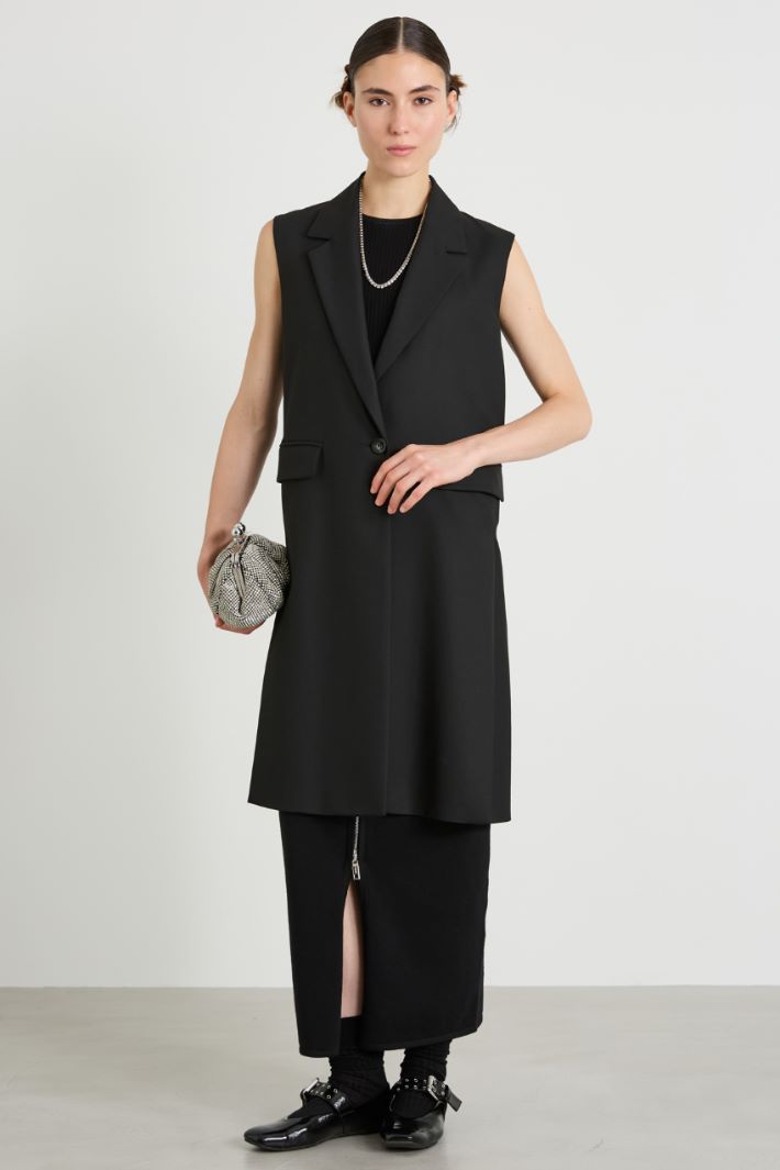 Single-breasted long gilet Intrend - 3