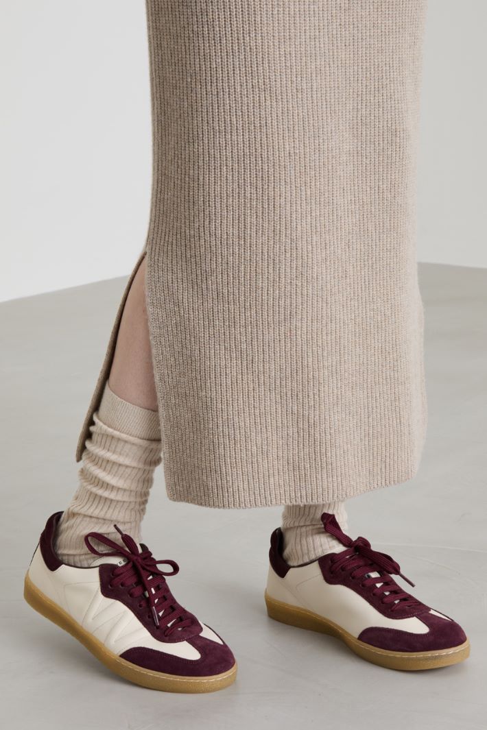 Gonna longuette in maglia