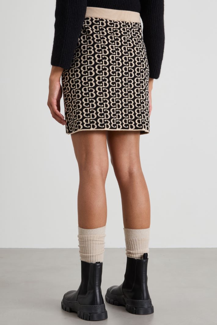 Minigonna jacquard