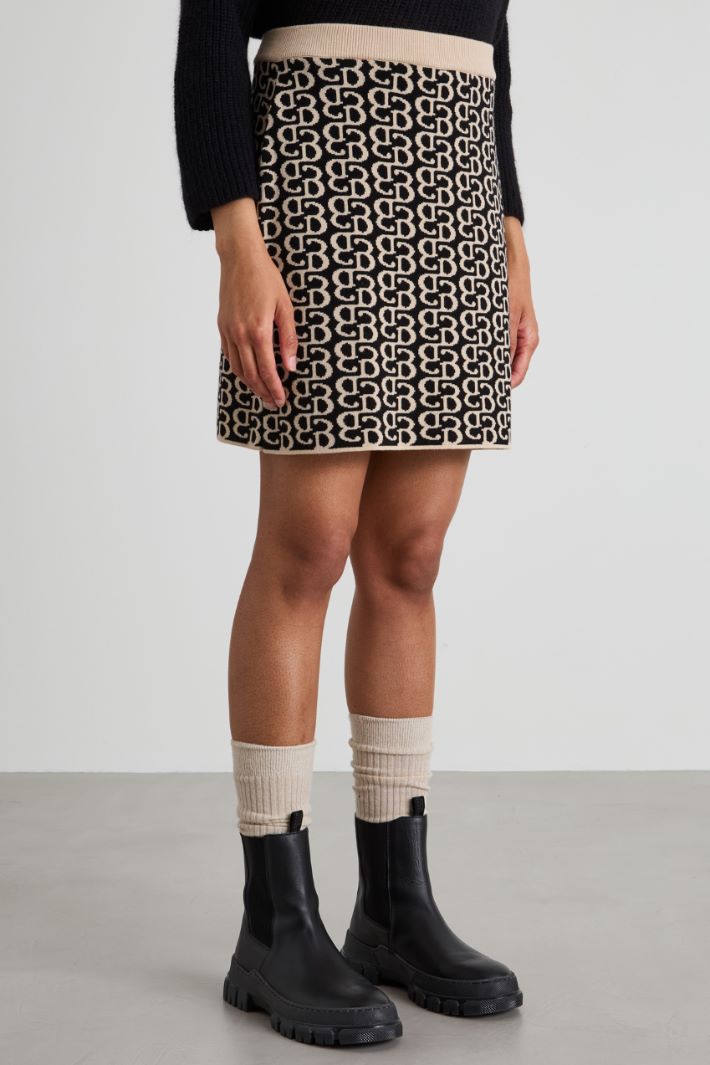Minigonna jacquard