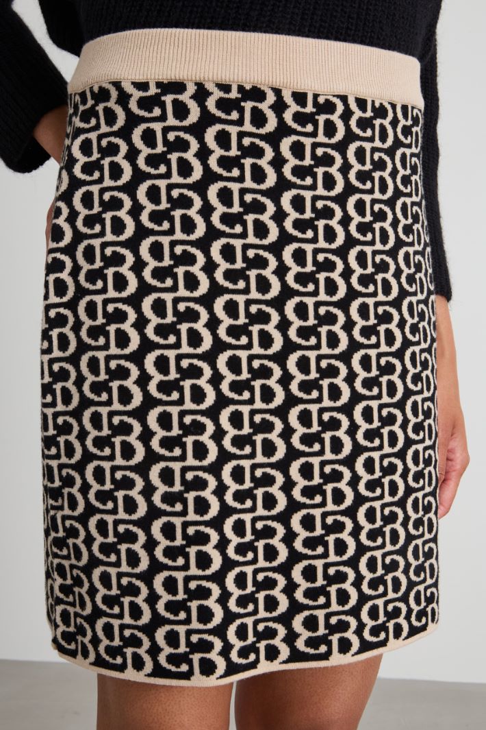 Minigonna jacquard