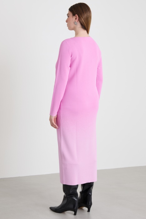 Abito in viscosa jacquard