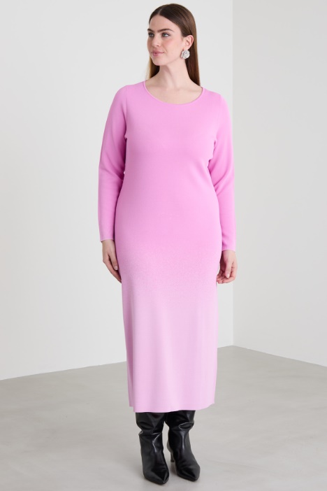 Abito in viscosa jacquard