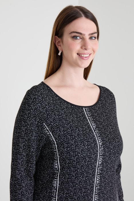 Abito in viscosa jacquard