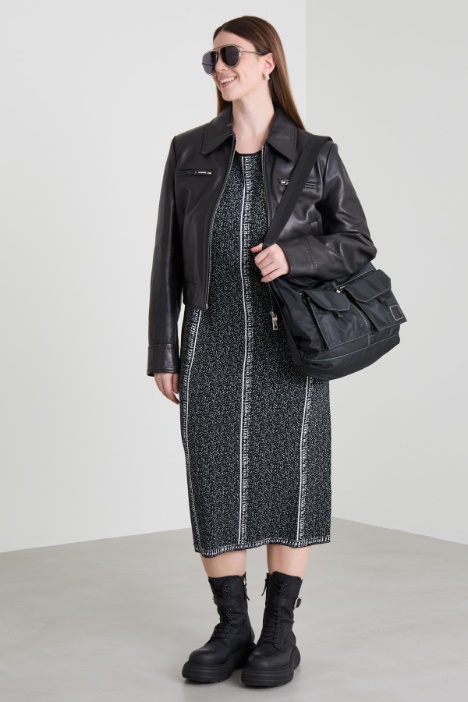 Abito in viscosa jacquard Intrend