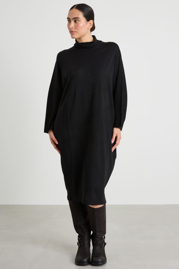 Knitted A-line Dress Intrend - 2