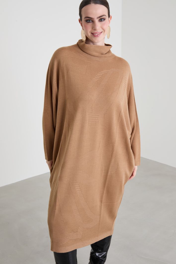 Knitted A-line Dress Intrend - 2