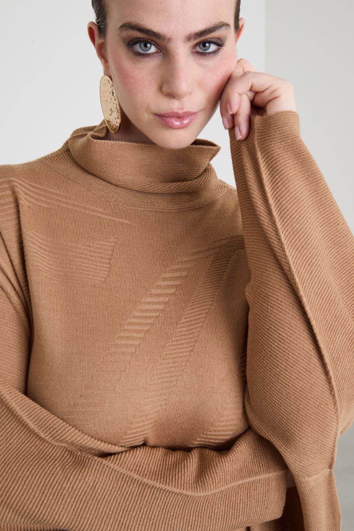 Knitted A-line Dress Intrend - 4