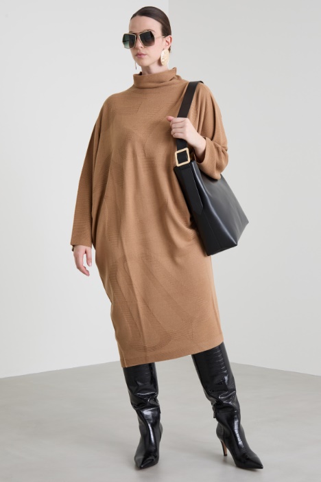 Knitted A-line Dress Intrend