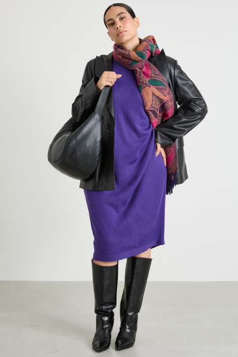 Knitted A-line Dress Intrend