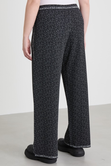 Pantaloni in viscosa jacquard