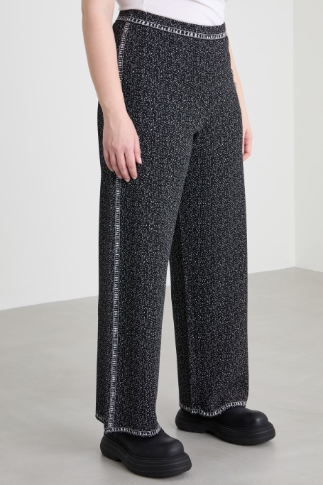 Pantaloni in viscosa jacquard