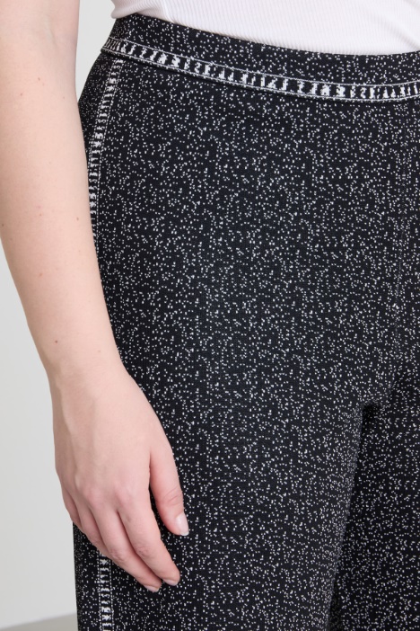 Pantaloni in viscosa jacquard