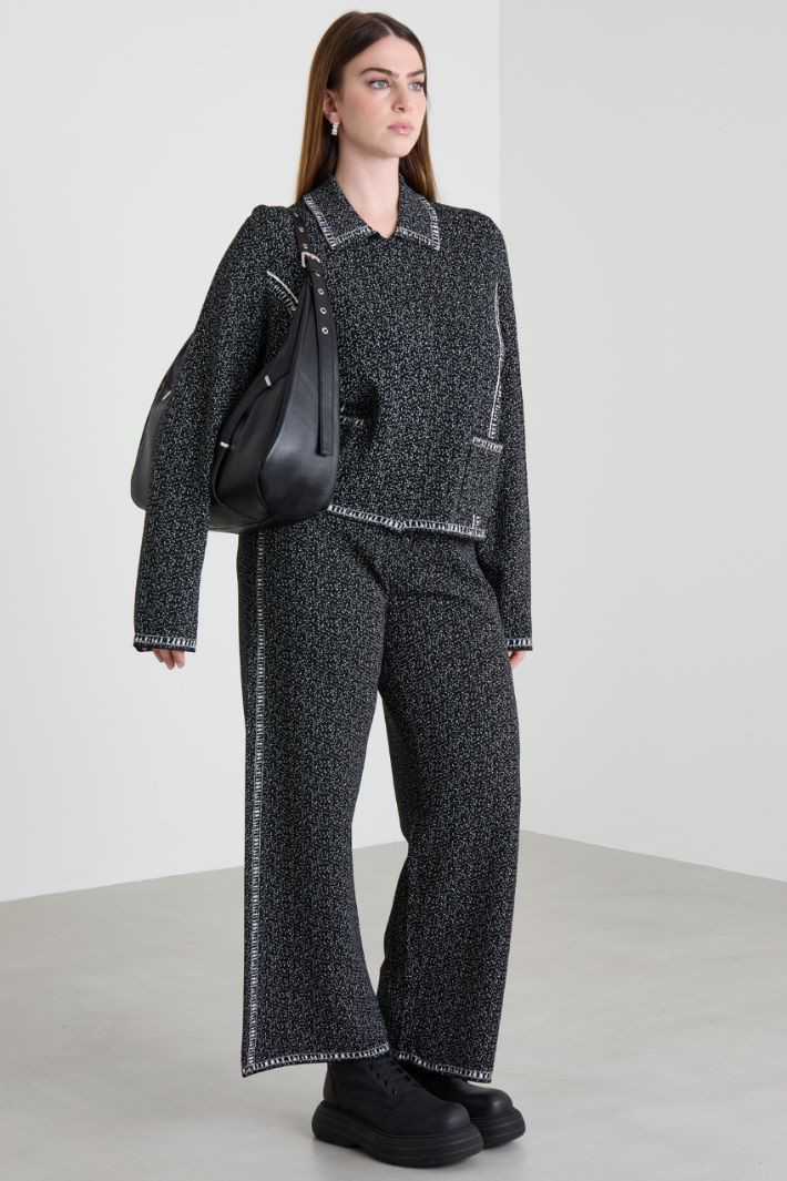 Jacquard viscose trousers Intrend