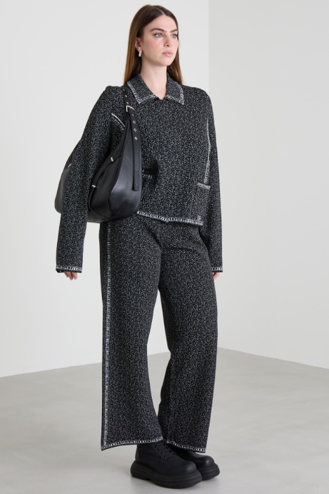 Jacquard viscose trousers Intrend