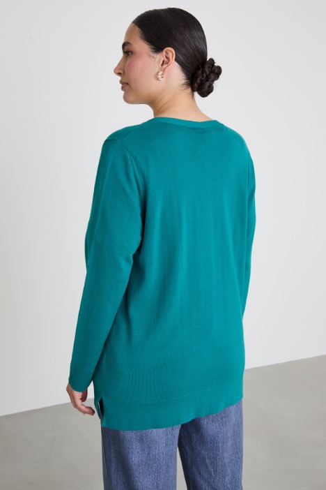 Cardigan in lana con taschini