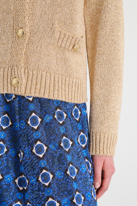 Cardigan lamé