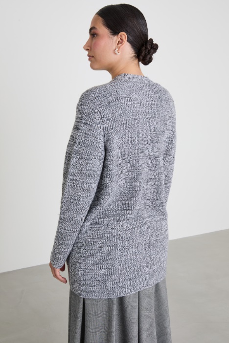 Cardigan in lana con strass