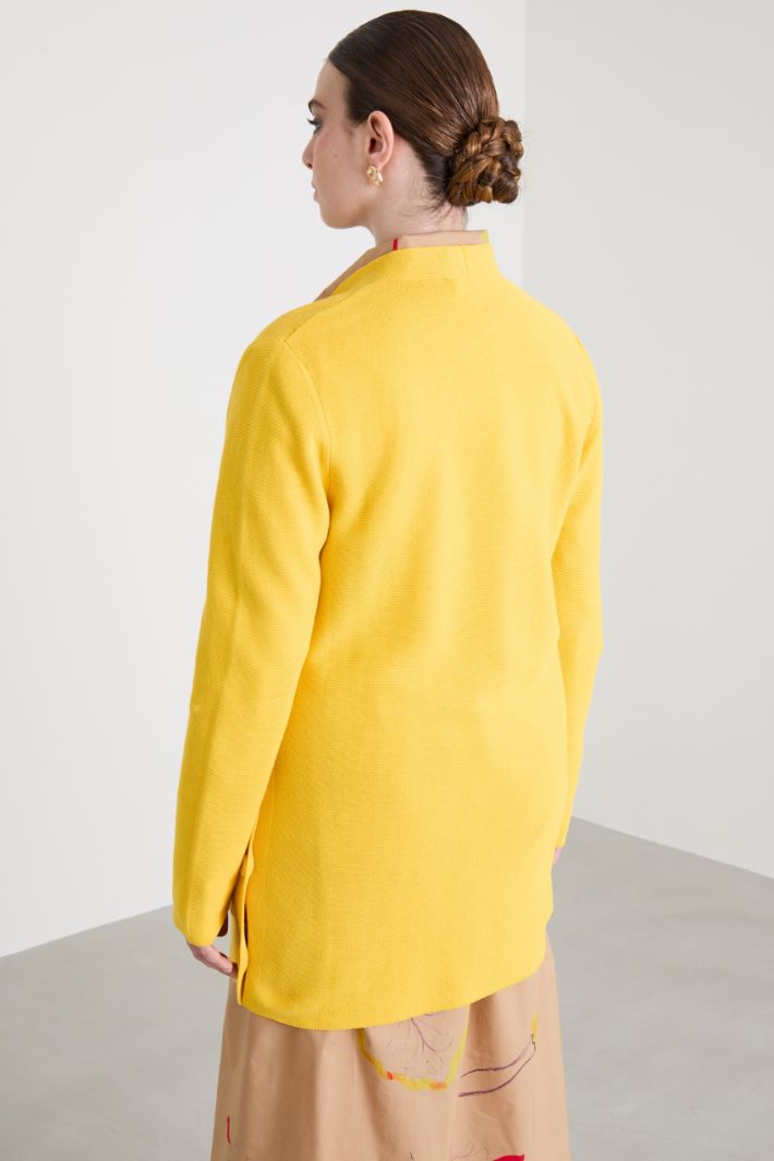 Cardigan in cotone crépe
