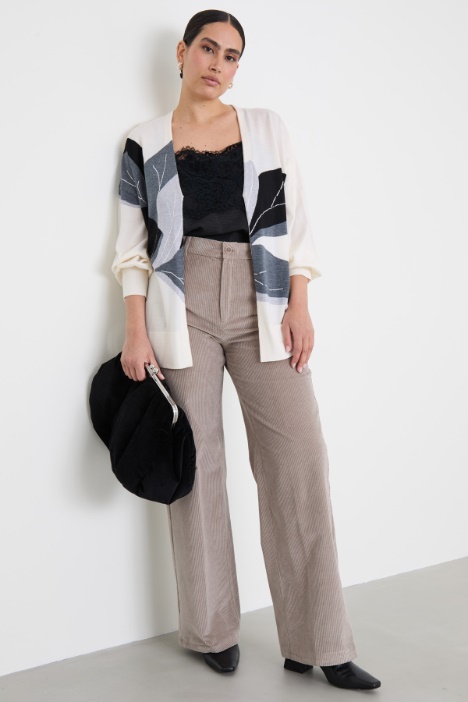Inlaid wool cardigan Intrend