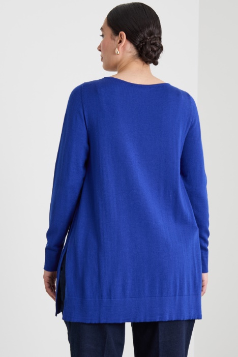 Maglia in lana con spacchi