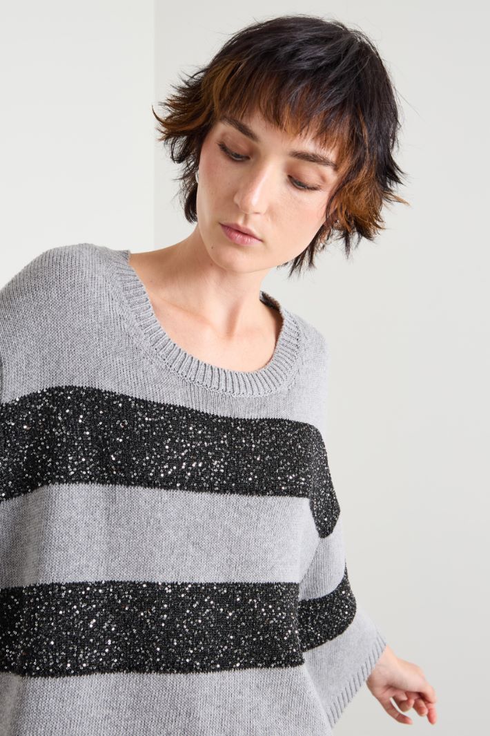 Sequinned sweater Intrend - 4