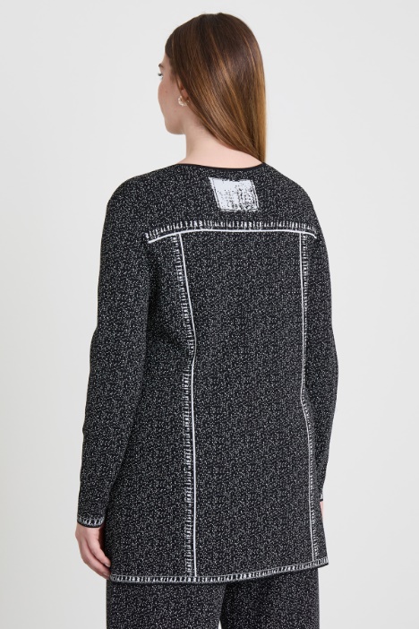 Maglia in viscosa jacquard