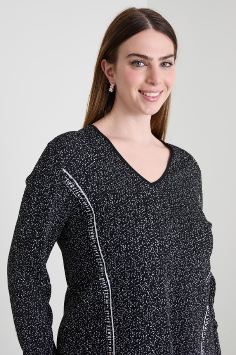 Maglia in viscosa jacquard